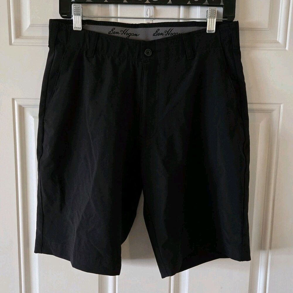 Ben Hogan Performance Golf Shorts Men’s Size 30 Black Stretch Pockets Chino